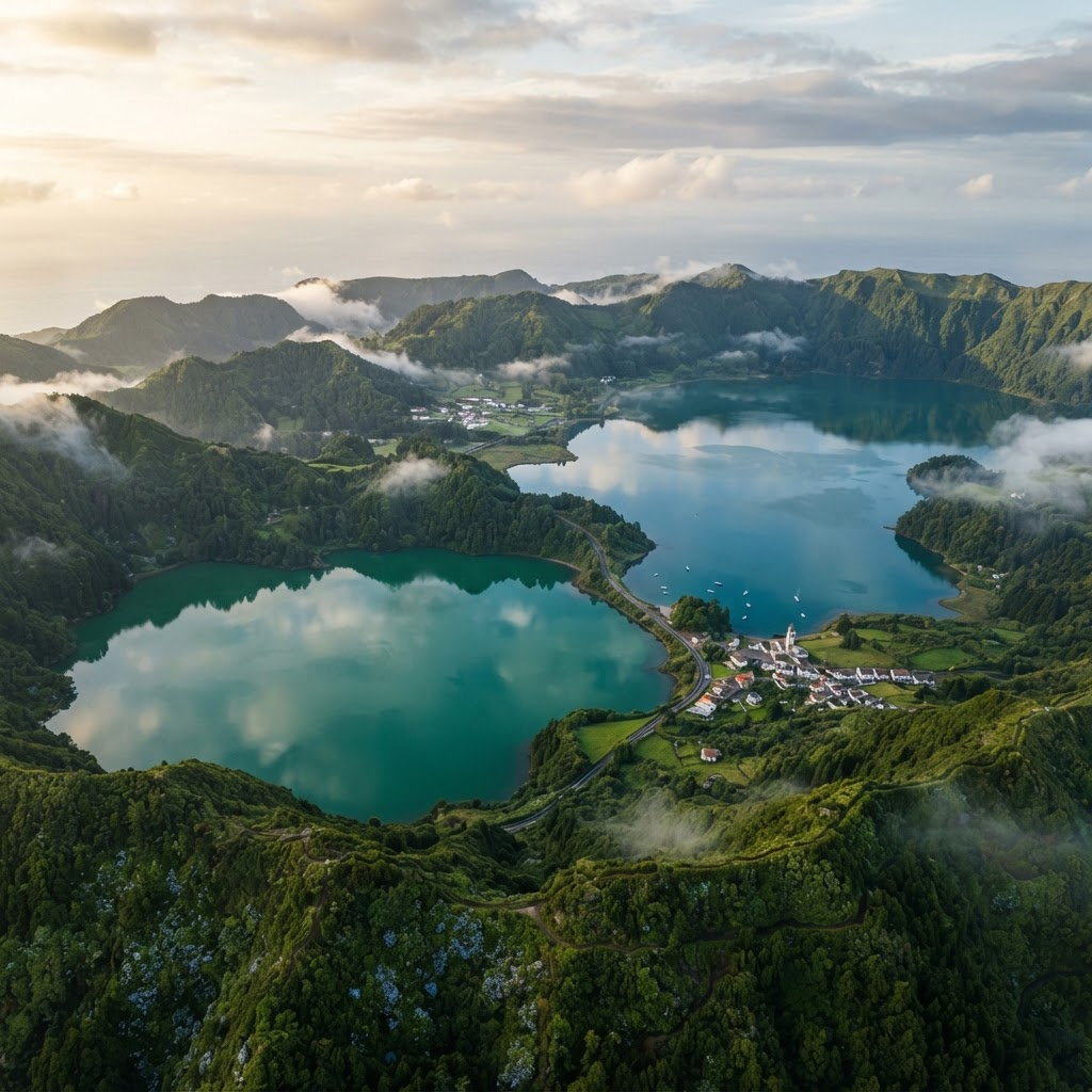 Sete Cidades twin crater lakes